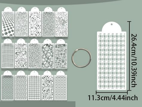 Fyfjur Tortenschablone, 15 Stück Torten Schablonen, Torten Zubehör Kuchen Backvorlagen, Backzubehör für Torten Kekse Fondant Dessert (26,4 X 11,3cm) von Fyfjur