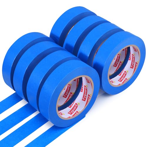 Fyguard 8 Rollen Kreppband, 24mm x 50m Abklebeband Blau Papierklebeband Maler Klebeband UV-Beständig für Kantenbearbeitung Farbtrennung Renovierungen Basteln Fyguard 8 Rollen Kreppband, 24mm x 50m Abklebeband Blau Papierklebeband Maler Klebeband UV-Beständig für Kantenbearbeitung Farbtrennung Renovierungen Basteln von Fyguard