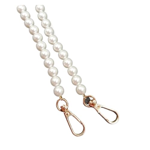 Fymlok Taschenkette,Taschen Kette 1 stücke 50-12. 0cm Pearl Bag Strap for Taschen Handtasche DIY. Geldbörse Ersatz Lange Perlenkette for Umhängetasche Riemen Perlengürtel Zubehör(Gold B,100) von Fymlok