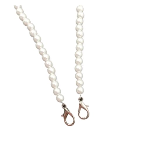 Fymlok Taschenkette,Taschen Kette 1 stücke 50-12. 0cm Pearl Bag Strap for Taschen Handtasche DIY. Geldbörse Ersatz Lange Perlenkette for Umhängetasche Riemen Perlengürtel Zubehör(Silver B,6 1/8) von Fymlok
