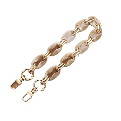 Fymlok Taschenkette,Taschen Kette 60 cm Beutel Kette Tasche Strap Abnehmbare Tasche Zubehör Damenkette for Taschen Geldbörse Kette Tasche Griff(Light beige 60cm) von Fymlok