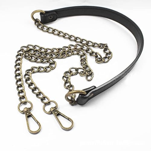 Fymlok Taschenkette,Taschen Kette DIY 6. 0cm-160cm Ersatz-Umhängetasche Strap Black Pu. Ledergriff Metallketten(Bronze,7 3/8) von Fymlok