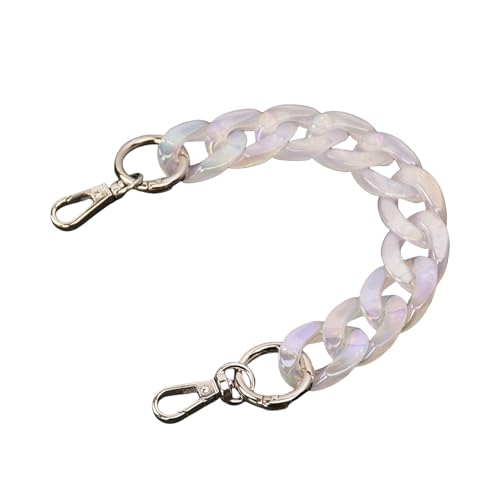 Fymlok Taschenkette,Taschen Kette DIY klobige Acrylketten Riemen for Handtasche Schulter Umhängetasche klare große Harzkette for Schmuck Bunte Taschenzubehör(Jelly ab,80cm) von Fymlok