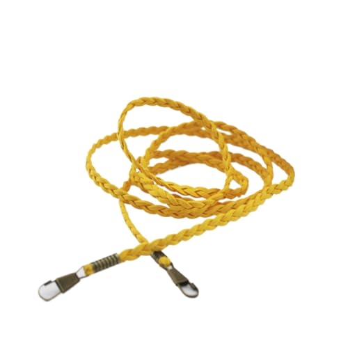 Fymlok Taschenkette,Taschen Kette Mode Ersatz Geldbörse Griff Gürtel dünne Beutel Strap Massive Farbe Tasche Kette Gewebtes Taschen Gürtel Handtasche Umhängetasche Zubehör(Yellow) von Fymlok