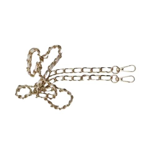 Fymlok Taschenkette,Taschen Kette Tasche Schultergurt. Pu. Leder gewebter Ketten-Schultergurt(White) von Fymlok