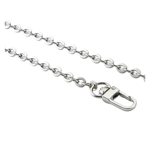 Fymlok Taschenkette,Taschen Kette Taschenkette - 6mm Metall Ersatz Geldbörse Kette Schulter Crossbody Bag Strap for Cluth Kleine Handtasche Griff DIY.(Silver,120) von Fymlok