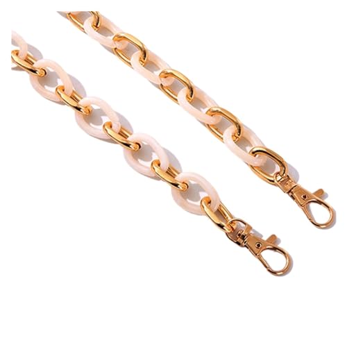 Taschenkette,Taschen Kette 1 stücke Mode Frau Tasche Kette Metall Kettengurte for Tasche Frauen Schulter Kupplung Griff Kette Griffe Ketten(Apricot) von Fymlok
