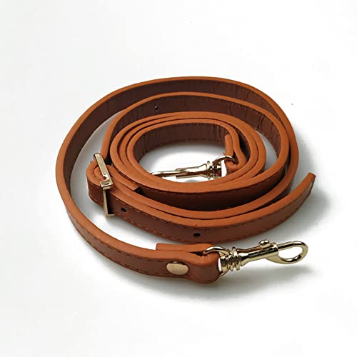 Taschenkette,Taschen Kette DIY. Mode Frauen Damen einstellbare Handtasche DIY. Handhaben Pu. Lederband Gürtel Schnalle Umhängetasche Zubehör Lange Gürtel(Dark Yellow) von Fymlok