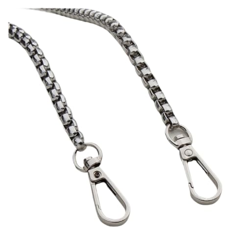 Taschenkette,Taschen Kette Handtasche Crossbody-Geldbörse Ersatz Licht Geldbörse Kette Umhängetasche Trägern Kleine Handtaschen Frauen Handtasche Zubehör(Type1 Silver,120) von Fymlok