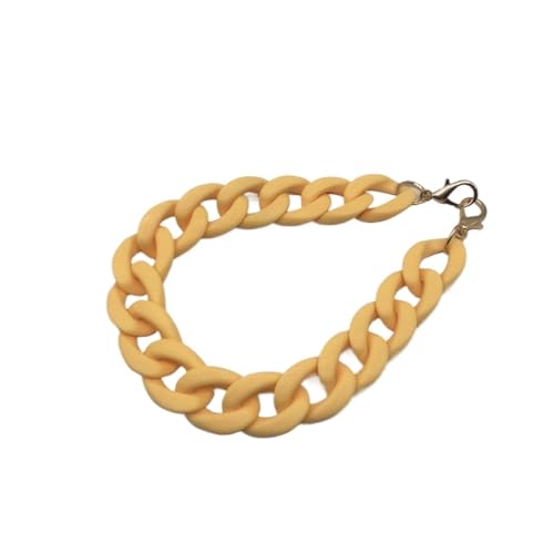 Taschenkette,Taschen Kette Runde Form Bag Strap Klare Design Elegante Dame Umhängetasche Gürtel Easy Matching Bag Gürtel(Yellow) von Fymlok