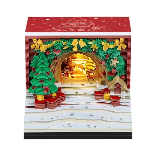 Fyrdyn 3D Kalender 2026, Weihnachten Abreißblock 3D Notizblock 2026 Kalender, Wohndekoration Notizblock Mit LED Beleuchtung Für Zuhause Wohnheim Wohnung Schlafzimmer Wohnzimmer Büro Schule Erwachsene Fyrdyn 3D Kalender 2026, Weihnachten Abreißblock 3D Notizblock 2026 Kalender, Wohndekoration Notizblock Mit LED Beleuchtung Für Zuhause Wohnheim Wohnung Schlafzimmer Wohnzimmer Büro Schule Erwachsene von Fyrdyn