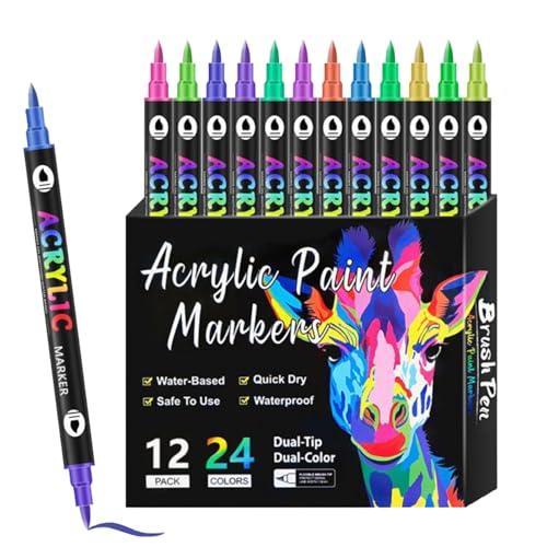 Fyrdyn Acryl Marker Set,Wasserdichte Keramik Malstifte Kollektion - Lichtbeständige Permanent Marker Zeichenwerkzeuge, Und Bastelbedarf Für Holz Leinwand Keramik Stein Fyrdyn Acryl Marker Set,Wasserdichte Keramik Malstifte Kollektion - Lichtbeständige Permanent Marker Zeichenwerkzeuge, Und Bastelbedarf Für Holz Leinwand Keramik Stein von Fyrdyn