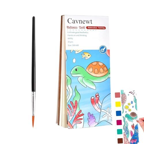 Fyrdyn Aquarellbuch – Kinder-Aquarell-Malerei, Arbeitsbuch-Set, Prinzessinnen-Tier-Skizzenbuch, Zubehör, Lesezeichen, Zeichenblock für Künstler, Zuhause, Reisen Fyrdyn Aquarellbuch – Kinder-Aquarell-Malerei, Arbeitsbuch-Set, Prinzessinnen-Tier-Skizzenbuch, Zubehör, Lesezeichen, Zeichenblock für Künstler, Zuhause, Reisen von Fyrdyn