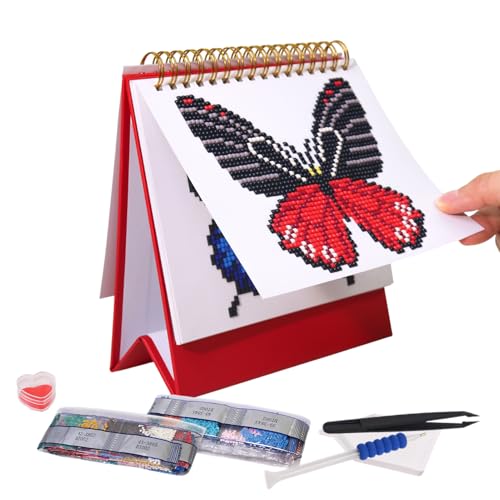 Fyrdyn Gem Art Kalender 2026-2026 Stehkalender Bastelset Mit Malen | Monatlicher Planer Schreibtischdekoration für Anfänger Frauen Jugendliche Erwachsene Festtagsdekoration von Fyrdyn