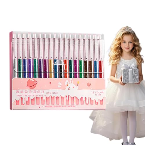 Fyrdyn Glitzer Gel Stift Set | Glitzer-Gelstifte zum Schreiben - Auslaufsichere Schmiersichere Stifte Für Kinder Jugendliche Erwachsene Lehrer Fyrdyn Glitzer Gel Stift Set | Glitzer-Gelstifte zum Schreiben - Auslaufsichere Schmiersichere Stifte Für Kinder Jugendliche Erwachsene Lehrer von Fyrdyn