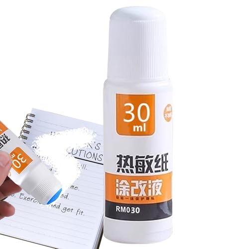 Fyrdyn Papierkorrekturflüssigkeit | Eliminationsflüssigkeit für Thermopapier | 55 ml/30 ml Anti-Peeling-Design, Handschrift, Beseitigungsradierer für Männer, Frauen, Jugendliche Fyrdyn Papierkorrekturflüssigkeit | Eliminationsflüssigkeit für Thermopapier | 55 ml/30 ml Anti-Peeling-Design, Handschrift, Beseitigungsradierer für Männer, Frauen, Jugendliche von Fyrdyn