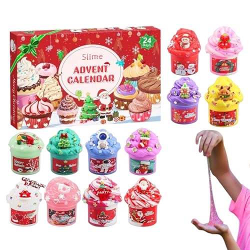 Fyrdyn Weihnachtscountdown,Weihnachtskalender Schlammspielzeug 24 Tage | Charm Accessoires Schleim Spaßiges Festtag Spielzeug Party Mitgebsel für Teenager Kinder Kreativität Fyrdyn Weihnachtscountdown,Weihnachtskalender Schlammspielzeug 24 Tage | Charm Accessoires Schleim Spaßiges Festtag Spielzeug Party Mitgebsel für Teenager Kinder Kreativität von Fyrdyn