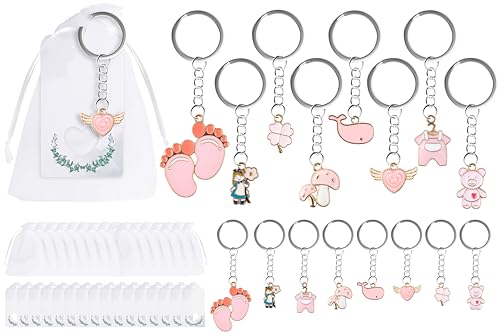 Fyshird 16 Stück Schutzengel Schlüsselanhänger mit Baby Anhänger Rosa Geschenkanhänger Organzabeutel Glücksbringer Gastgeschenke für Taufe Shower Baby Reveval Kinder Geburtstag Party Fyshird 16 Stück Schutzengel Schlüsselanhänger mit Baby Anhänger Rosa Geschenkanhänger Organzabeutel Glücksbringer Gastgeschenke für Taufe Shower Baby Reveval Kinder Geburtstag Party von Fyshird