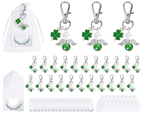 Fyshird 20 Stück Schutzengel Schlüsselanhänger mit Kleeblatt Grün Anhänger Glücksbringer Geschenkanhänger Gastgeschenke für Hochzeit Taufe Abschied Dankeschön Kommunion Konfirmation Geburtstag Fyshird 20 Stück Schutzengel Schlüsselanhänger mit Kleeblatt Grün Anhänger Glücksbringer Geschenkanhänger Gastgeschenke für Hochzeit Taufe Abschied Dankeschön Kommunion Konfirmation Geburtstag von Fyshird