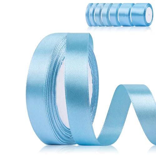 Fyshird Geschenkband Blau 15mm x 22m Schleifenband Hochzeit Satinband Himmelblau Polyester Bänder zum Basteln Dekoband für Geburtstag DIY Luftballons Geschenkverpackung Fyshird Geschenkband Blau 15mm x 22m Schleifenband Hochzeit Satinband Himmelblau Polyester Bänder zum Basteln Dekoband für Geburtstag DIY Luftballons Geschenkverpackung von Fyshird