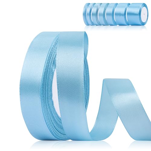 Fyshird Geschenkband Blau 20mm x 22m Schleifenband Hochzeit Satinband Himmelblau Breit Polyester Bänder zum Basteln Dekoband für Geburtstag DIY Geschenkverpackung Fyshird Geschenkband Blau 20mm x 22m Schleifenband Hochzeit Satinband Himmelblau Breit Polyester Bänder zum Basteln Dekoband für Geburtstag DIY Geschenkverpackung von Fyshird
