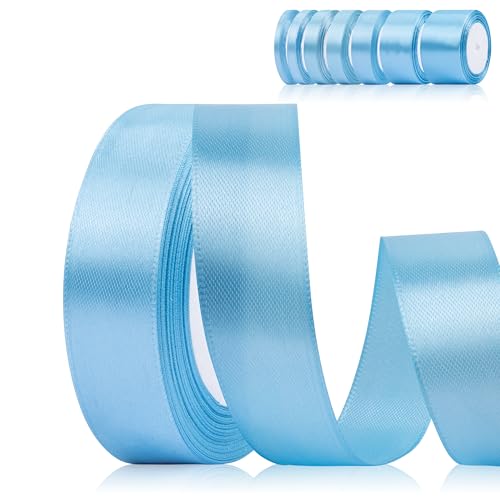 Fyshird Geschenkband Blau 25mm x 22m Schleifenband Hochzeit Satinband Himmelblau Breit Polyester Bänder zum Basteln Dekoband für Geburtstag DIY Luftballons Geschenkverpackung Fyshird Geschenkband Blau 25mm x 22m Schleifenband Hochzeit Satinband Himmelblau Breit Polyester Bänder zum Basteln Dekoband für Geburtstag DIY Luftballons Geschenkverpackung von Fyshird