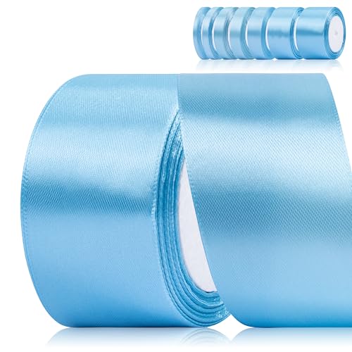 Fyshird Geschenkband Blau 50mm x 22m Schleifenband Hochzeit Satinband Himmelblau Breit Polyester Bänder zum Basteln Dekoband für Geburtstag DIY Luftballons Geschenkverpackung Fyshird Geschenkband Blau 50mm x 22m Schleifenband Hochzeit Satinband Himmelblau Breit Polyester Bänder zum Basteln Dekoband für Geburtstag DIY Luftballons Geschenkverpackung von Fyshird