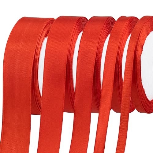 Fyshird Geschenkband Rot Satinband Schleifenband Weihnachten Polyester Bänder zum Basteln Dekoband Rot für Geschenkverpackung DIY Luftballons Geburtstag Hochzeit Fyshird Geschenkband Rot Satinband Schleifenband Weihnachten Polyester Bänder zum Basteln Dekoband Rot für Geschenkverpackung DIY Luftballons Geburtstag Hochzeit von Fyshird