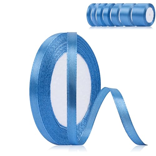 Fyshird Satinband Blau 6mm x 22m Geschenkband Blau Schleifenband Hochzeit Polyester Bänder zum Basteln Dekoband für Geschenkverpackung Geburtstag DIY Fyshird Satinband Blau 6mm x 22m Geschenkband Blau Schleifenband Hochzeit Polyester Bänder zum Basteln Dekoband für Geschenkverpackung Geburtstag DIY von Fyshird