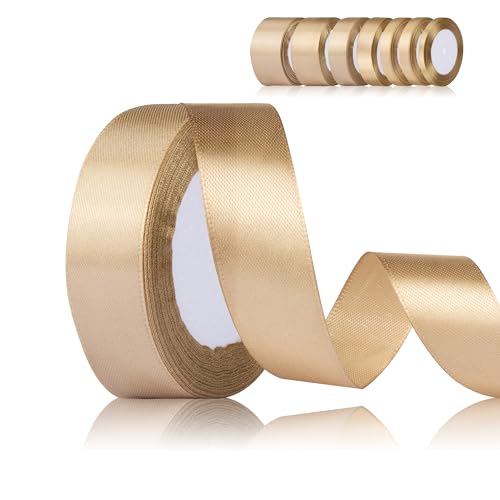 Fyshird Satinband Gold 25mm x 22m Geschenkband Breit Schleifenband Hochzeit Polyester Bänder zum Basteln Dekoband für Geburtstag DIY Luftballons Geschenkverpackung Weihnachten Fyshird Satinband Gold 25mm x 22m Geschenkband Breit Schleifenband Hochzeit Polyester Bänder zum Basteln Dekoband für Geburtstag DIY Luftballons Geschenkverpackung Weihnachten von Fyshird