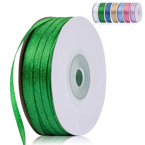 Fyshird Satinband Grün 3mm x 91m Geschenkband Hochzeit Schleifenband Polyester Bänder zum Basteln Dekoband für Luftballons Geburtstag DIY Fyshird Satinband Grün 3mm x 91m Geschenkband Hochzeit Schleifenband Polyester Bänder zum Basteln Dekoband für Luftballons Geburtstag DIY von Fyshird