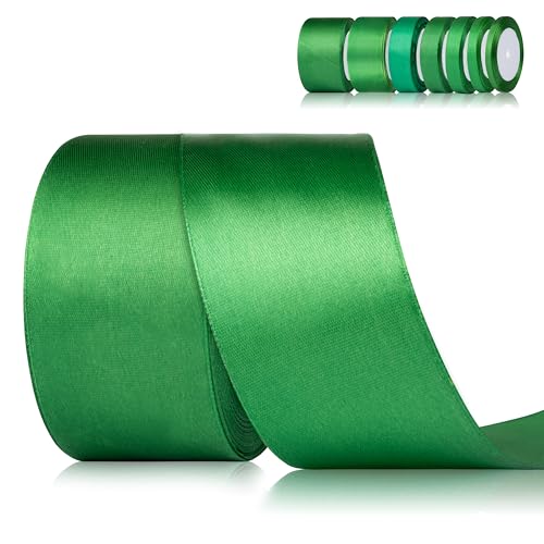 Fyshird Satinband Grün 50mm x 22m Geschenkband Breit Schleifenband Hochzeit Polyester Bänder zum Basteln Dekoband für Luftballons Geburtstag DIY Fyshird Satinband Grün 50mm x 22m Geschenkband Breit Schleifenband Hochzeit Polyester Bänder zum Basteln Dekoband für Luftballons Geburtstag DIY von Fyshird