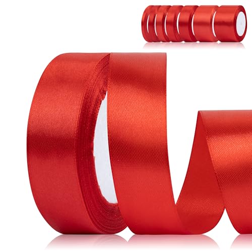 Fyshird Satinband Rot 25mm x 22m Geschenkband Breit Schleifenband Hochzeit Polyester Bänder zum Basteln Dekoband für Geburtstag DIY Luftballons Geschenkverpackung Weihnachten Fyshird Satinband Rot 25mm x 22m Geschenkband Breit Schleifenband Hochzeit Polyester Bänder zum Basteln Dekoband für Geburtstag DIY Luftballons Geschenkverpackung Weihnachten von Fyshird