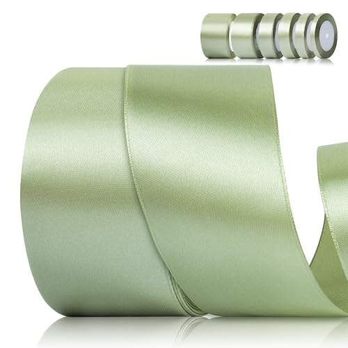 Fyshird Satinband Salbeigrün 50mm x 22m Geschenkband Breit Salbeigrün Schleifenband Hochzeit Polyester Grün Bänder zum Basteln Dekoband für Luftballons Geschenkverpackung Geburtstag DIY Fyshird Satinband Salbeigrün 50mm x 22m Geschenkband Breit Salbeigrün Schleifenband Hochzeit Polyester Grün Bänder zum Basteln Dekoband für Luftballons Geschenkverpackung Geburtstag DIY von Fyshird