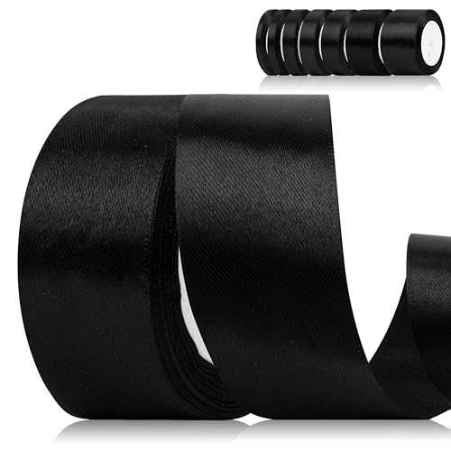 Fyshird Satinband Schwarz 40mm x 22m Geschenkband Breit Schleifenband Hochzeit Polyester Bänder zum Basteln Dekoband Schwarz für Luftballons Geschenkverpackung Geburtstag DIY Fyshird Satinband Schwarz 40mm x 22m Geschenkband Breit Schleifenband Hochzeit Polyester Bänder zum Basteln Dekoband Schwarz für Luftballons Geschenkverpackung Geburtstag DIY von Fyshird