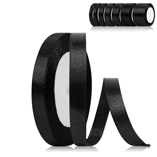 Fyshird Schleifenband Schwarz 10mm x 22m Geschenkband Hochzeit Satinband Polyester Bänder zum Basteln Dekoband Schwarz für Geschenkverpackung Geburtstag DIY Fyshird Schleifenband Schwarz 10mm x 22m Geschenkband Hochzeit Satinband Polyester Bänder zum Basteln Dekoband Schwarz für Geschenkverpackung Geburtstag DIY von Fyshird