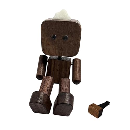 FytStycale Armaturenbrett Dekoration Wackelmännchen Holzfigur Autozubehör Tischdekoration Als Niedliche Holzpuppe mit Beweglichen Füßen für Auto Büro Und Als Ge, Dunkelbraun FytStycale Armaturenbrett Dekoration Wackelmännchen Holzfigur Autozubehör Tischdekoration Als Niedliche Holzpuppe mit Beweglichen Füßen für Auto Büro Und Als Ge, Dunkelbraun von FytStycale