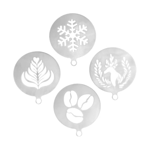 FytStycale Latte Art Schablonen für Kaffee Dekorationswerkzeuge, Set für Cappuccino Und Kuchen, Ohne Glas FytStycale Latte Art Schablonen für Kaffee Dekorationswerkzeuge, Set für Cappuccino Und Kuchen, Ohne Glas von FytStycale