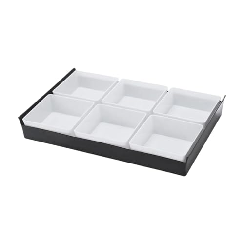FytStycale Snack Serviertablett mit Trennwänden, Zuckerbehälter, Snackteller, Elegante Und Kreative Aufbewahrungsbox, 6gitter29.2x18.5x4.2cm FytStycale Snack Serviertablett mit Trennwänden, Zuckerbehälter, Snackteller, Elegante Und Kreative Aufbewahrungsbox, 6gitter29.2x18.5x4.2cm von FytStycale