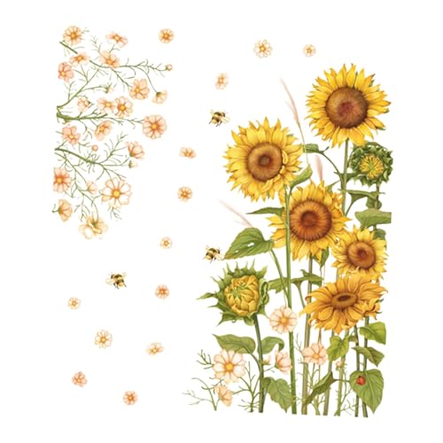 FytStycale Sonnenblumen Wandkleher Set Blumenwandabziehbilder für Wohnzimmer Büro Küche Küche FytStycale Sonnenblumen Wandkleher Set Blumenwandabziehbilder für Wohnzimmer Büro Küche Küche von FytStycale