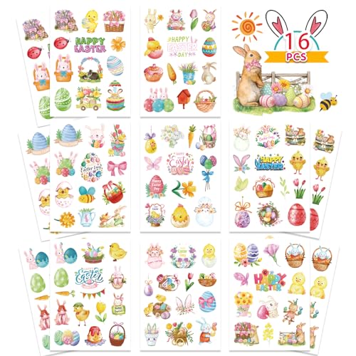 Fyvadio Ostern Aufkleber, 206pcs Glückliche Ostern Aufkleber, Osterei Aufkleber, Osterhase Aufkleber für Party Favors DIY Handwerk Kunst machen Dekoration Fyvadio Ostern Aufkleber, 206pcs Glückliche Ostern Aufkleber, Osterei Aufkleber, Osterhase Aufkleber für Party Favors DIY Handwerk Kunst machen Dekoration von Fyvadio