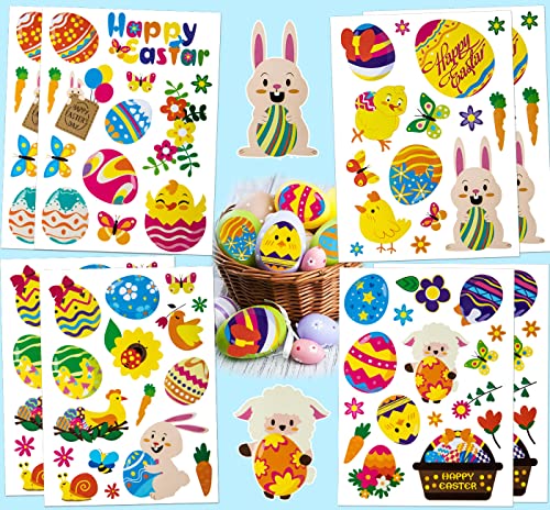 Osteraufkleber, Fyvadio 12 Blätter 180 Stück Osterhasen-Aufkleber Eier Küken Etiketten für Ostern Party Favor DIY Craft Art Making Dekoration Osteraufkleber, Fyvadio 12 Blätter 180 Stück Osterhasen-Aufkleber Eier Küken Etiketten für Ostern Party Favor DIY Craft Art Making Dekoration von Fyvadio