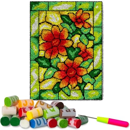 Fzamudng 38 x 52 cm Knüpfteppich Zum Selber knüpfen - Knüpfhaken-Sets für Anfänger - Tapisserie Teppich Knüpf-Sets - Knüpfsets Latch Hook Kit Selbst Knüpfen Set für Kinder und Erwachsene Fzamudng 38 x 52 cm Knüpfteppich Zum Selber knüpfen - Knüpfhaken-Sets für Anfänger - Tapisserie Teppich Knüpf-Sets - Knüpfsets Latch Hook Kit Selbst Knüpfen Set für Kinder und Erwachsene von Fzamudng