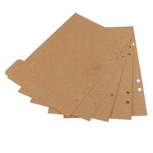 Fzaqwen 5 Teiliges Kraftpapier Notizbuch Indexeinlagen Im Format, Planer Trennpapier mit 6 Löchern, Fzaqwen 5 Teiliges Kraftpapier Notizbuch Indexeinlagen Im Format, Planer Trennpapier mit 6 Löchern, von Fzaqwen