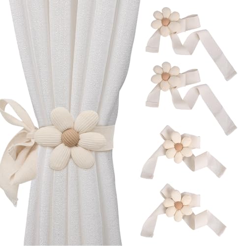 Fzyisw 4 Stück Vorhang Raffhalter, Niedlich Blumen Raffhalter für Vorhänge, Gardinenhalter Raffhalter - Sicher & Verstellbar für Kinderzimmer, Wohnzimmer, Schlafzimmer Fzyisw 4 Stück Vorhang Raffhalter, Niedlich Blumen Raffhalter für Vorhänge, Gardinenhalter Raffhalter - Sicher & Verstellbar für Kinderzimmer, Wohnzimmer, Schlafzimmer von Fzyisw