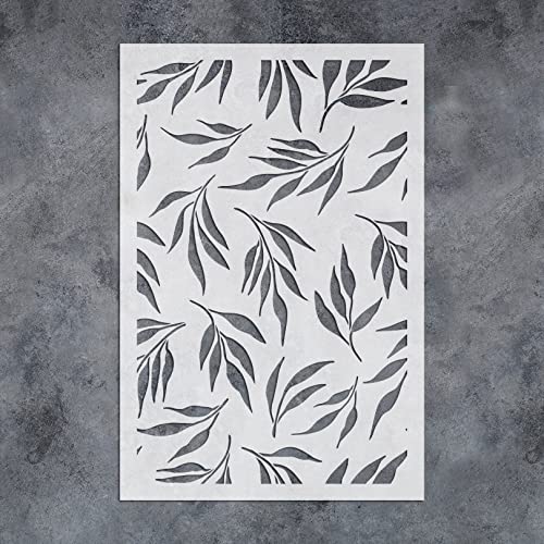 GSS Designs Blatt-Wandschablone zum Malen, wiederholbares Muster, 40,6 x 61 cm, große Allover-Schablonen für botanische Blätter, Wanddekoration von G GSS Designs