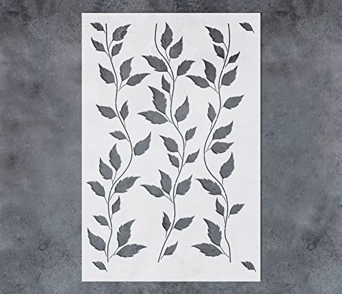 GSS Designs Große Weinblatt-Schablonen zum Malen, wiederverwendbare Wandmuster-Schablone, 40,6 x 61 cm, botanische Schablonen für Wände GSS Designs Große Weinblatt-Schablonen zum Malen, wiederverwendbare Wandmuster-Schablone, 40,6 x 61 cm, botanische Schablonen für Wände von G GSS Designs