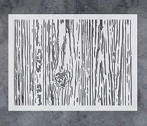GSS Designs Schablonen mit Holzmaserung, groß, Papier, Bodenfliesen – wiederverwendbare DIY Kunst und Handwerk Schablonen – Holzmaserung Wandschablone von G GSS Designs