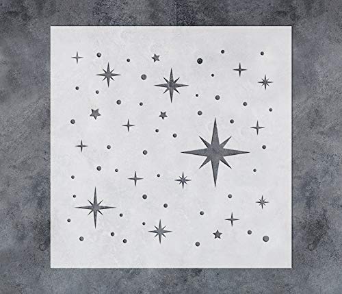 GSS Designs Twinkle Star Schablone (30,5 x 30,5 cm) – wiederverwendbare Mylar-Schablonen zum Malen auf Wänden, Holz, Leinwand, Stoff, Möbel (SL-104) von G GSS Designs