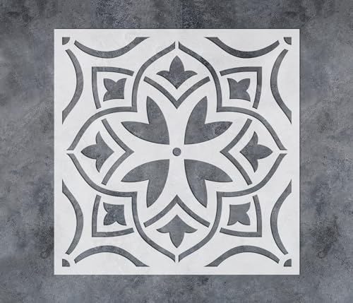 GSS Designs Wiederverwendbare Fliesenschablone, 30,5 x 30,5 cm, große Bodenschablonen zum Bemalen von Böden, Wandschablonen zum Bemalen von Beton, für Terrasse, Malschablonen für Wände und Böden GSS Designs Wiederverwendbare Fliesenschablone, 30,5 x 30,5 cm, große Bodenschablonen zum Bemalen von Böden, Wandschablonen zum Bemalen von Beton, für Terrasse, Malschablonen für Wände und Böden von G GSS Designs